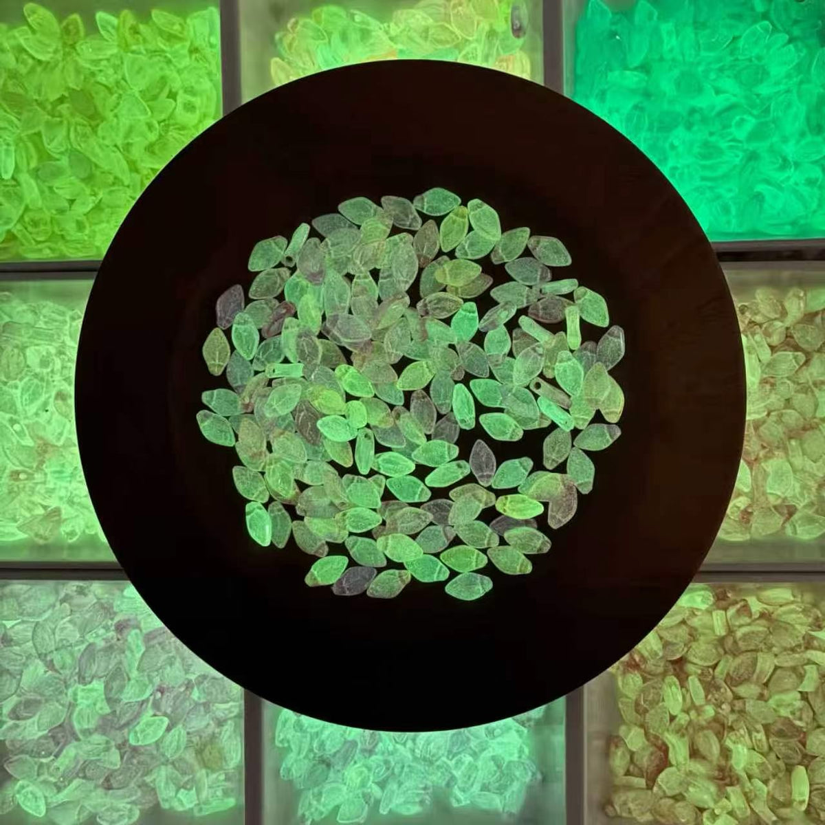 Lumi Iridescent Drop Shaped Glass-Look Beads - Pastel Shimmer Mix