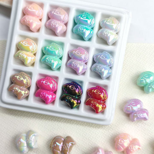 Cartoon Pony Shaped Iridescent Beads - DIY Jewelry Making (8 Colors)