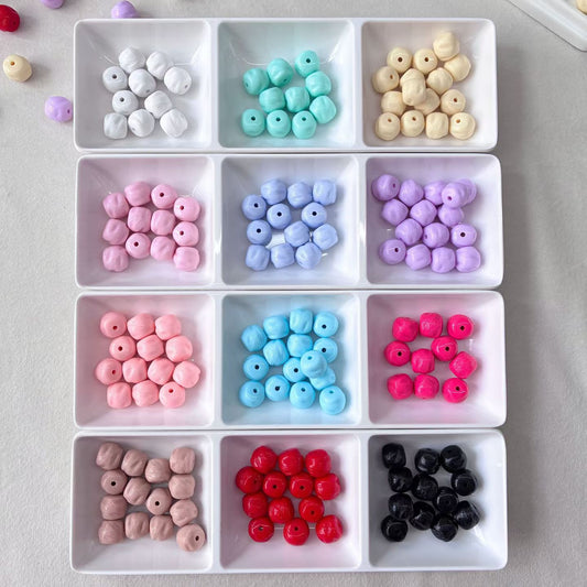 Frosted Round Acrylic Beads - 12 Color Mix for DIY Jewelry Making