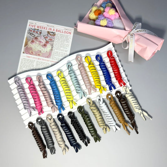 Spiral Woven Shoe Laces | Colorful Coil Laces for Sneakers & DIY Crafts