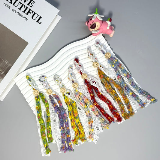 Boho Tassel Hair Clips | Lace & Wooden Button Tassel Hair Accessories for Wholesale